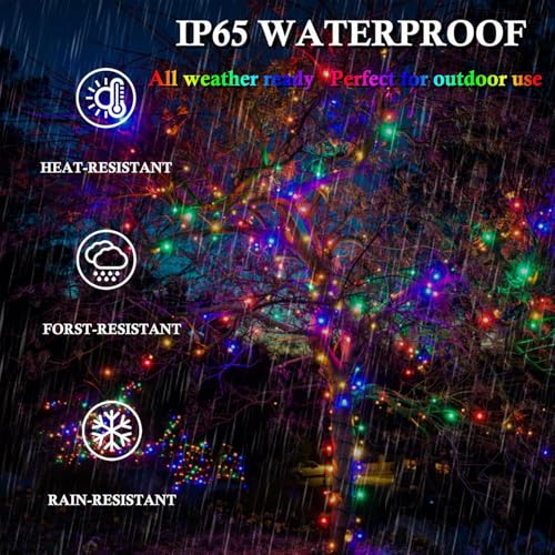 4pack 400LED Solar String Lights Outdoor Waterproof Multicolor (132 Foot)