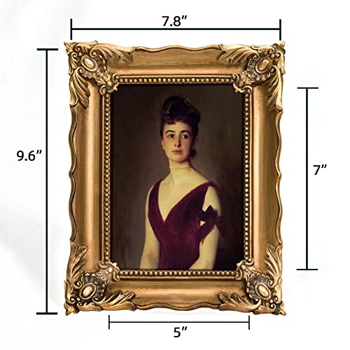 5x7 Vintage Picture Frame with Embossed Flower Design