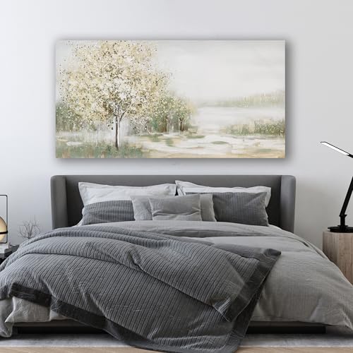 Canvas Wall Art Decor Large Green Wall Art for Living Room Natural Landscape Wall Art Decor Canvas Art Wall Decor Oversized Wall Art Prints for Room Bedroom Office Decor 29"X58"