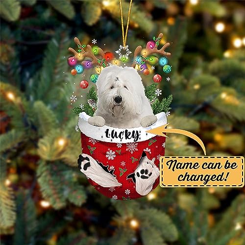 Old English Sheepdog Christmas Ornament