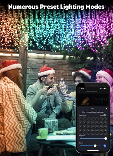 Smart Icicle Lights for Outside (66 Foot)