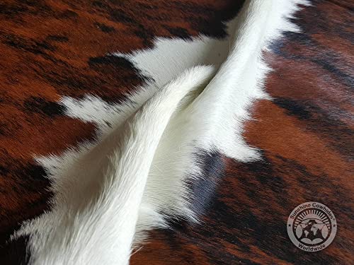 100% Genuine Brindle White Backbone Cowhide Rug