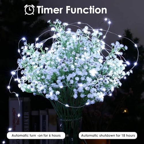 4 Pack Fairy Lights Battery Operated with Remote 16FT 50 LED String Lights (4 Count)