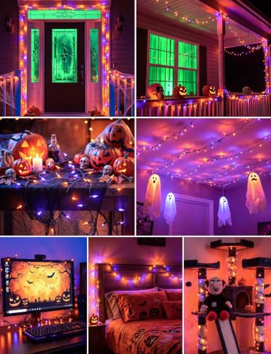 Orange Purple Outdoor Halloween Lights