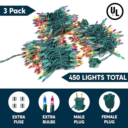 Multicolor Christmas String Lights (450 Count)