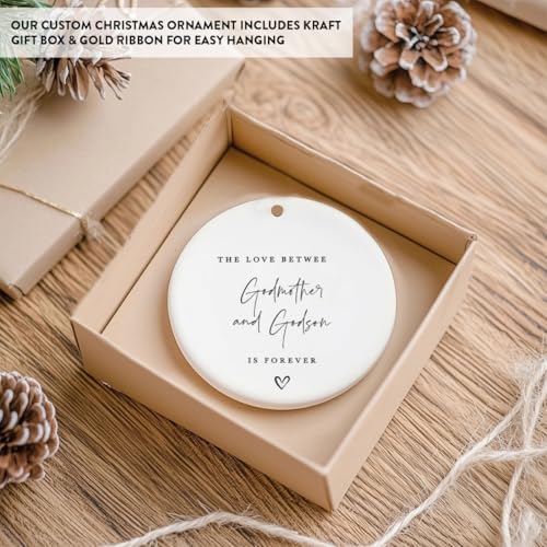 Round Ceramic Porcelain Christmas Tree Ornament Keepsake Collectible Gift