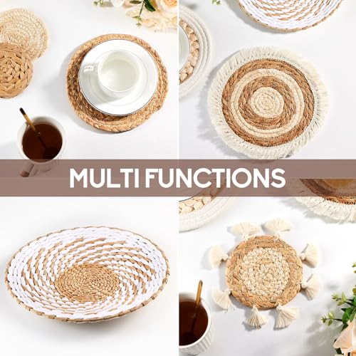 7 Pack Boho Wall Basket Decor (7 Count)