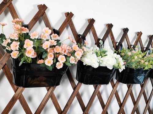 10" Metal Hanging Planter for Railing with Detachable Hooks (8 Count)