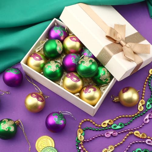 24 PCS Mardi Gras Tree Ornaments (24 Count)