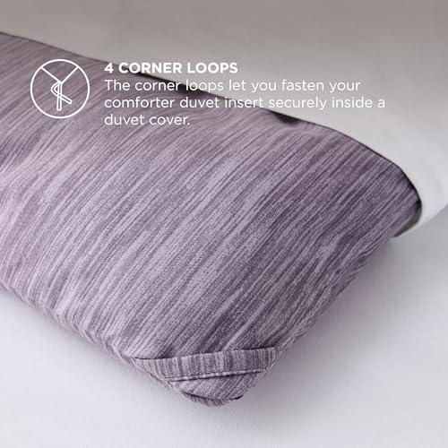 Gray Purple Queen Comforter Set