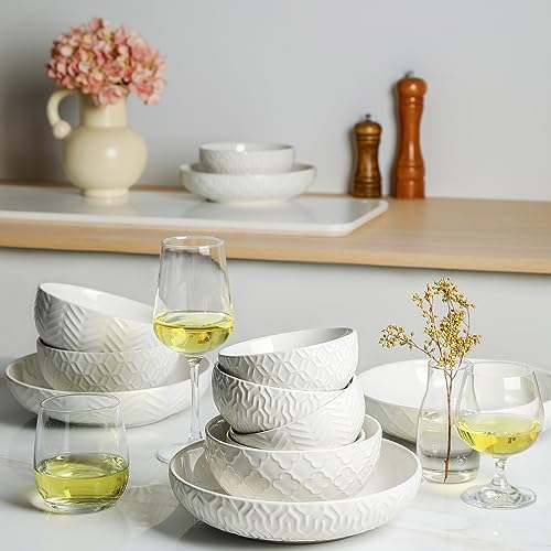 Sureasy Ceramic Cereal Bowls Set of 4 (4 Count)