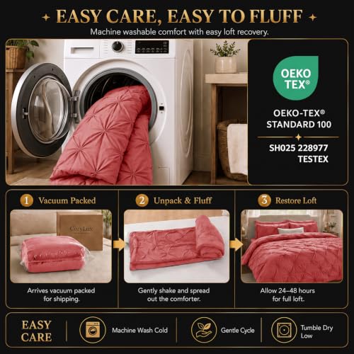 King Size Comforter Set Coral
