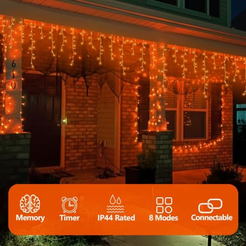 Orange Lights for Halloween (33 Foot)