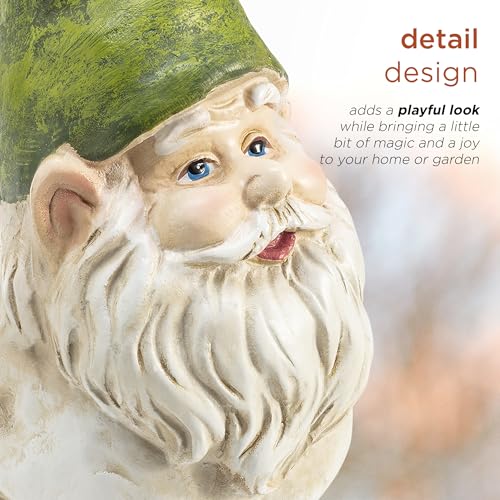 12" Tall Traditional Outdoor Garden Gnome Yard Statue Decoration