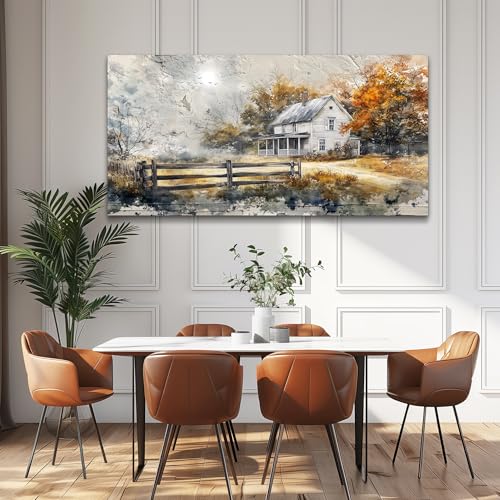 Large Wall Decor Canvas Painting Wall Art For Living Room Dining Room Abstract Ink Landscape Paint Picture Prints Artwork For Corridor Bedroom Office Home Decoration Ready to hang 24x48 In