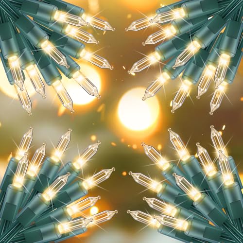 4 Pack Each 50 Count 10 Feet Clear Christmas Mini String Lights (4 Count)