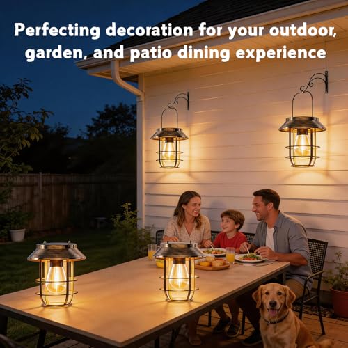 2 Pack Solar Lanterns Outdoor Waterproof (2 Count)