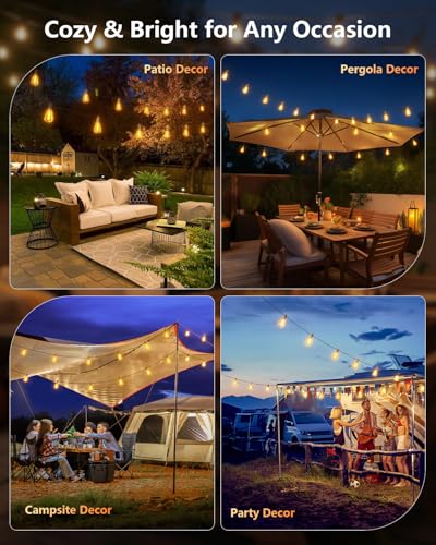 38FT Solar String Lights Outdoor (38 Foot)