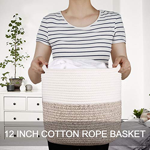 Woven Cotton Rope Plant Basket for 11 Pot