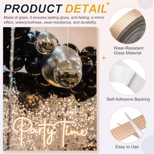 5x5mm Self Adhesive Mirrors Mosaic Tiles (10000 Count)