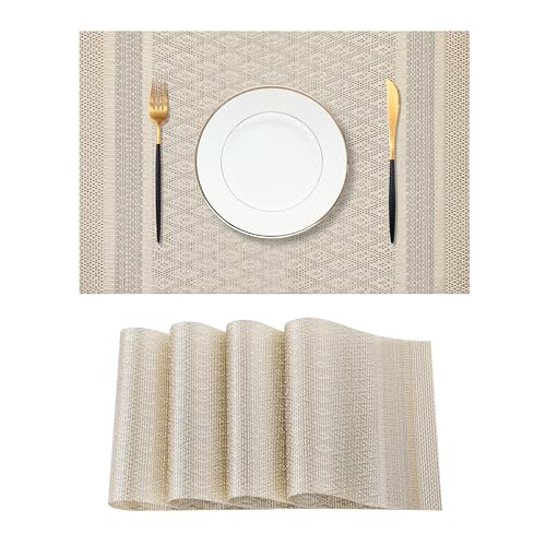 Stardust Yellow Placemats Set of 4 (4 Count)