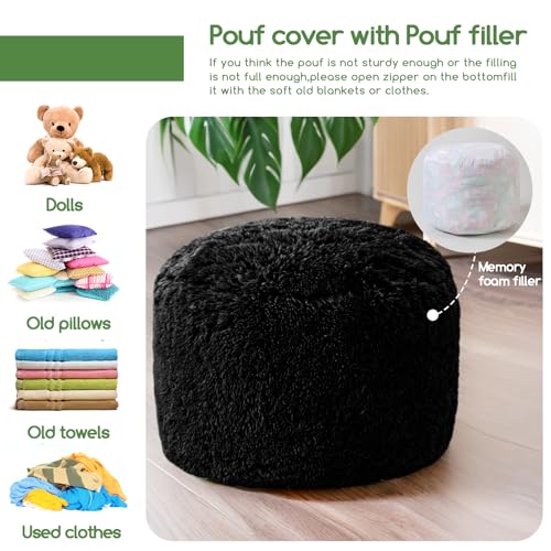 Round Stuffed Pouf Ottoman