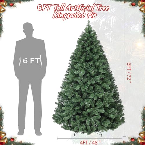 6ft Unlit Fraser Fir Wide Artificial Christmas Tree
