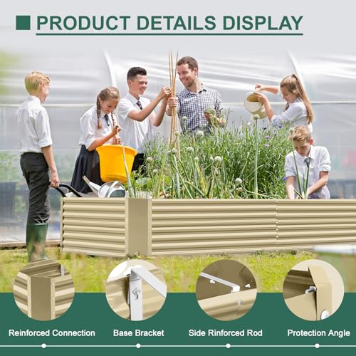 6x3x3ft Rectangular Galvanized Raised Garden Beds