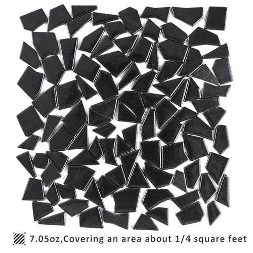 Gray Glass Mosaic Tiles for Bulk (7.05 Ounce)