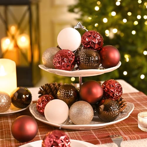 50ct Christmas Tree Decorations Ball Ornaments 2.36 Inches (50 Count)