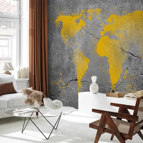Wall Mural World Map 96x69 in (5 Count)