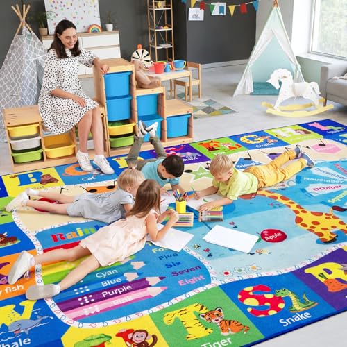 BENRON 6x9 Playroom Rug for Kids Washable