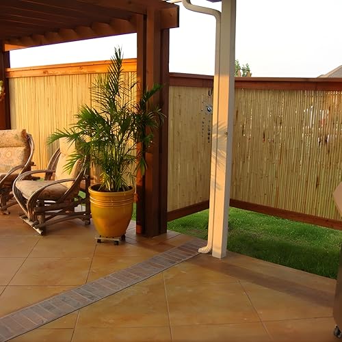 Natural Bamboo Fencing Decorative Rolled Fence Panel 0.75 in D x 6 ft H x 8 ft L (48 Sq Ft)