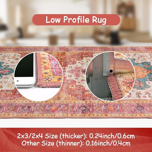 Ultra Thin Washable 10x14 Area Rugs for Bedroom (140 Sq Ft)