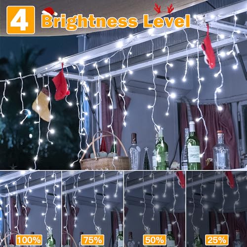 Icicle Lights for Outside 720LED 60FT (60 Foot)