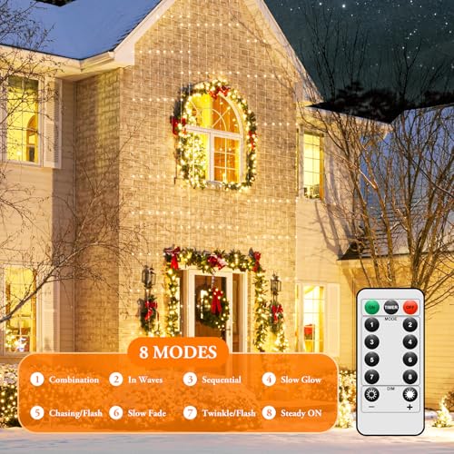 2 Pack 33FT 100 LED Fairy Lights Battery Operated with Timer & Remote (2 Count)