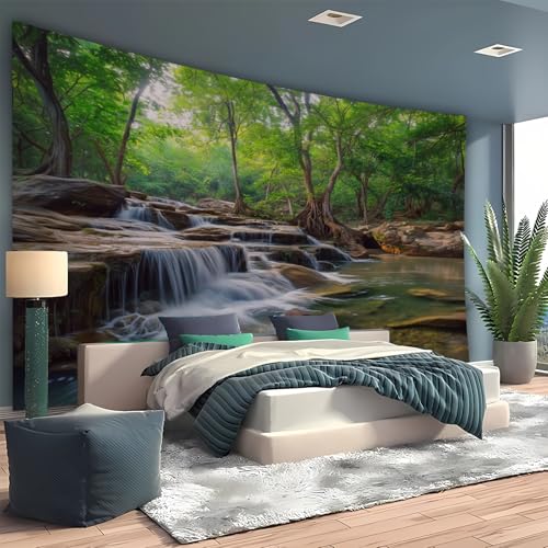 Nature Tapestry Forest Tree Sea Cave Wall Hanging