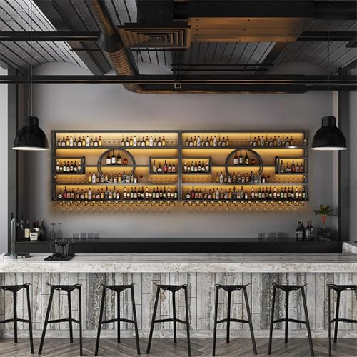 94.5in Large Wall Mounted Wine Rack