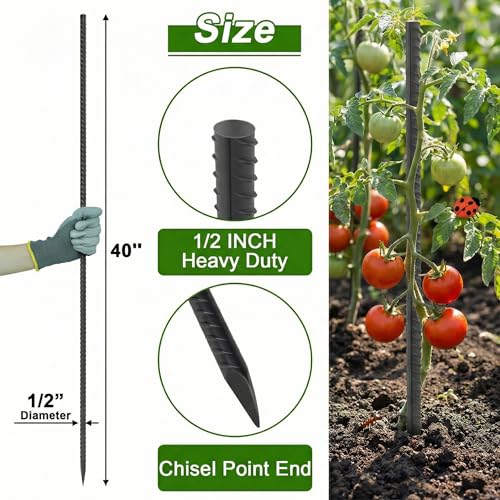 Straight Rebar Stakes 40 Inch 1 (20 Count)