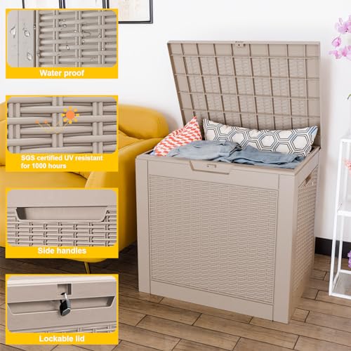 31 Gallon Deck Boxes Outdoor Waterproof