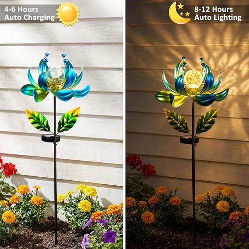 38 Inch Solar Wind Spinner Outdoor