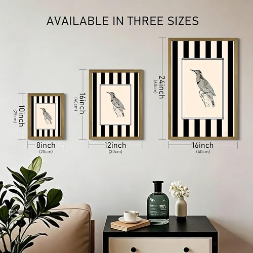 Framed Bird Canvas Wall Art Picture