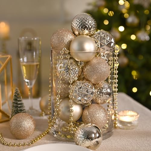 50ct Christmas Tree Decorations Ball Ornaments 2.36 Inches (50 Count)