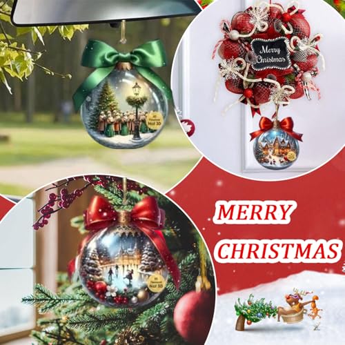 Mtruil Colourful Xmas Ball Shape Christmas Tree Hanging Ornaments 12 Pcs
