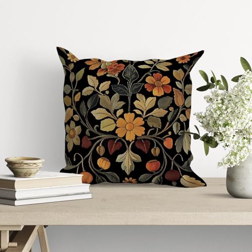William Morris Abstract Vintage Print Floral Velvet Design Throw Pillow Covers Home Decor