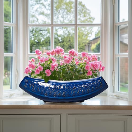 Bonsai Pots 18 Inch Large Ceramic Succulent Pots for Indoor Outdoor