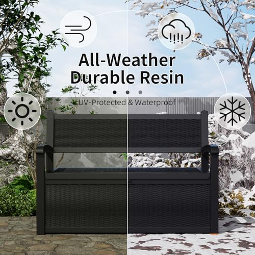80 Gallon Outdoor Storage Bench Deck Box