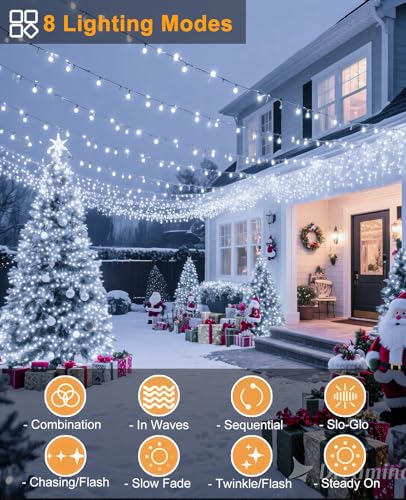 80FT 240 LED Christmas Lights Outdoor