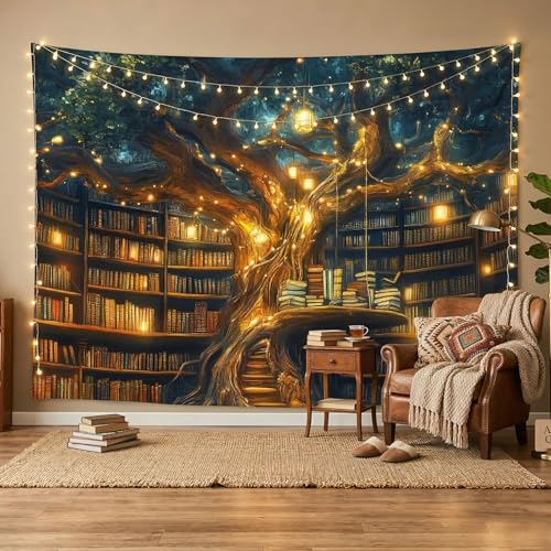 Fantasy Library Tapestry For Classroom
