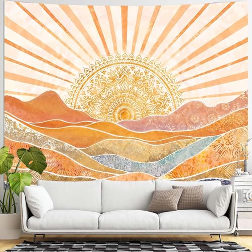 Bohemian Mandala Sunrise Wall Tapestry